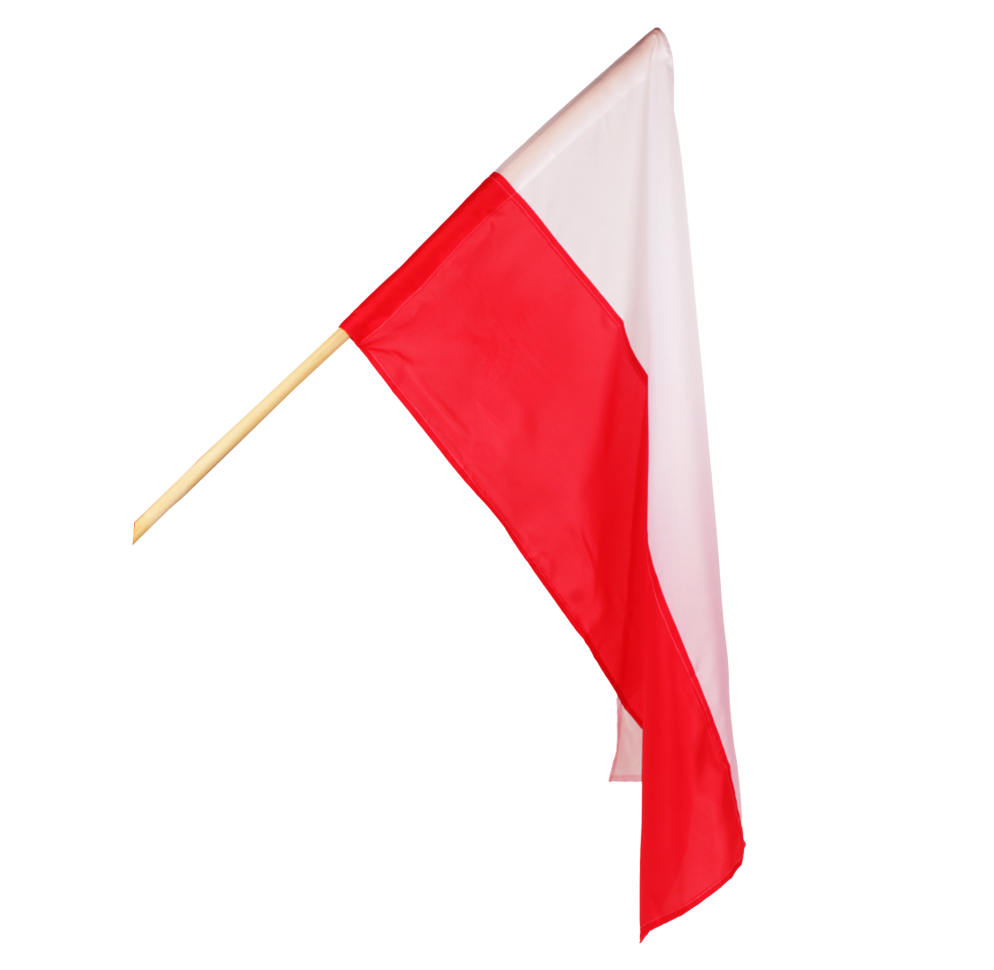 Komplet flaga polski z kijem i uchwytem